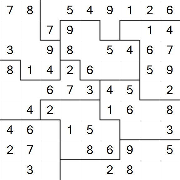 Jigsaw Sudoku - Fácil