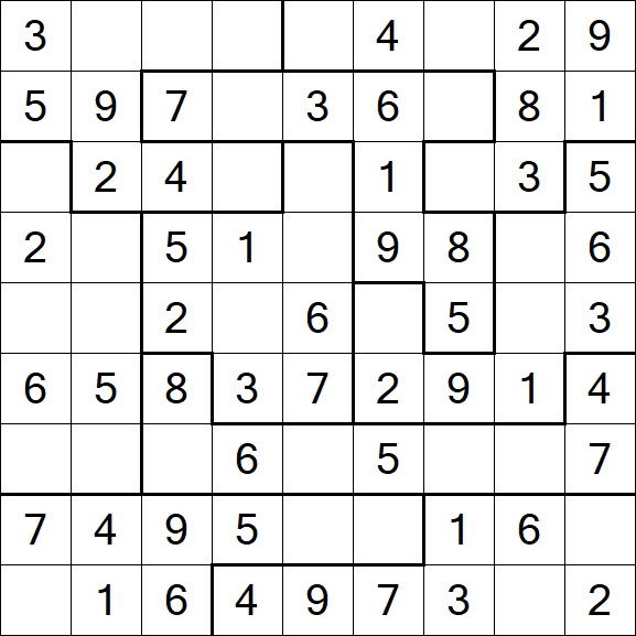 Jigsaw Sudoku - Fácil