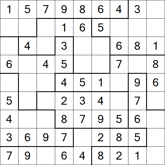 Jigsaw Sudoku - Fácil