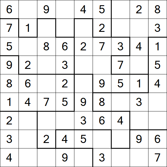 Jigsaw Sudoku - Fácil