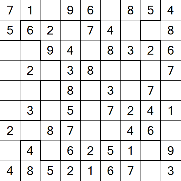Jigsaw Sudoku - Fácil