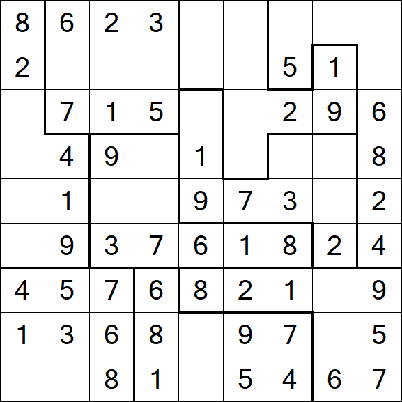 Jigsaw Sudoku - Fácil