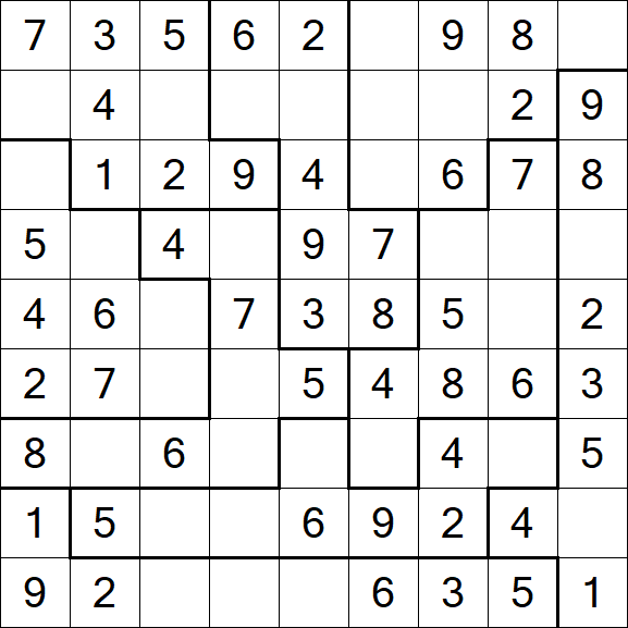 Jigsaw Sudoku - Fácil