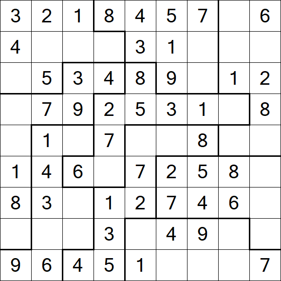 Jigsaw Sudoku - Fácil