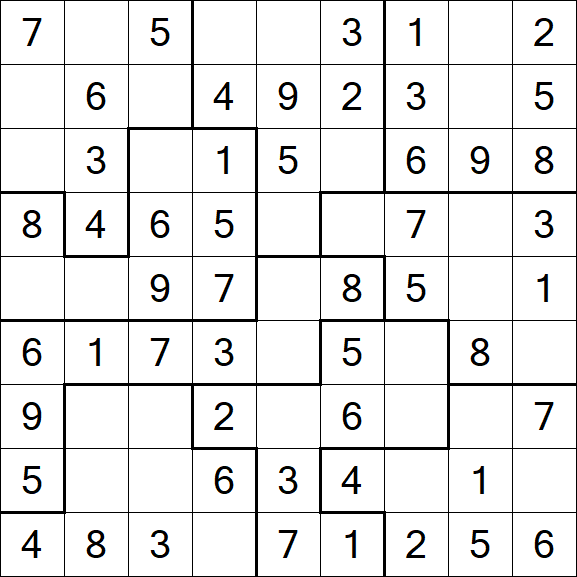 Jigsaw Sudoku - Fácil