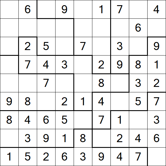 Jigsaw Sudoku - Fácil