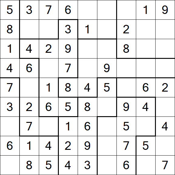 Jigsaw Sudoku - Fácil