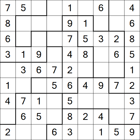 Jigsaw Sudoku - Fácil