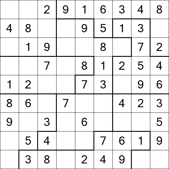 Jigsaw Sudoku - Fácil