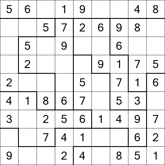 Jigsaw Sudoku - Fácil