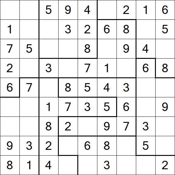 Jigsaw Sudoku - Fácil