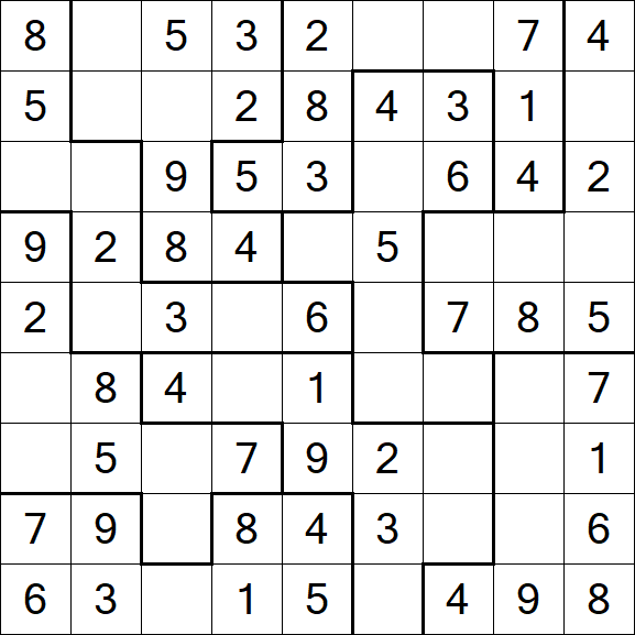 Jigsaw Sudoku - Fácil