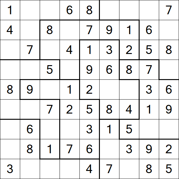 Jigsaw Sudoku - Fácil