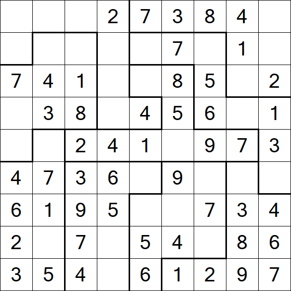 Jigsaw Sudoku - Fácil