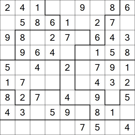 Jigsaw Sudoku - Fácil