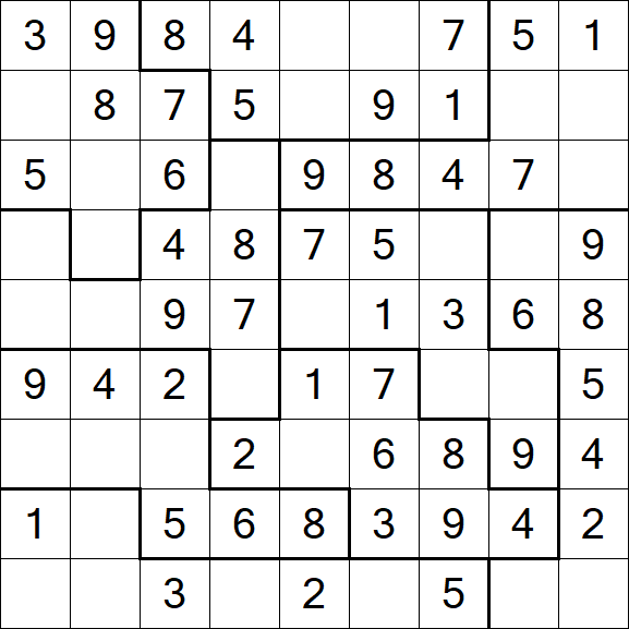 Jigsaw Sudoku - Fácil
