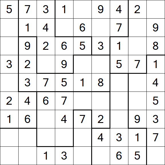 Jigsaw Sudoku - Fácil