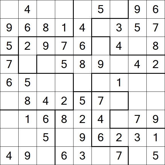 Jigsaw Sudoku - Fácil