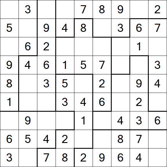 Jigsaw Sudoku - Fácil