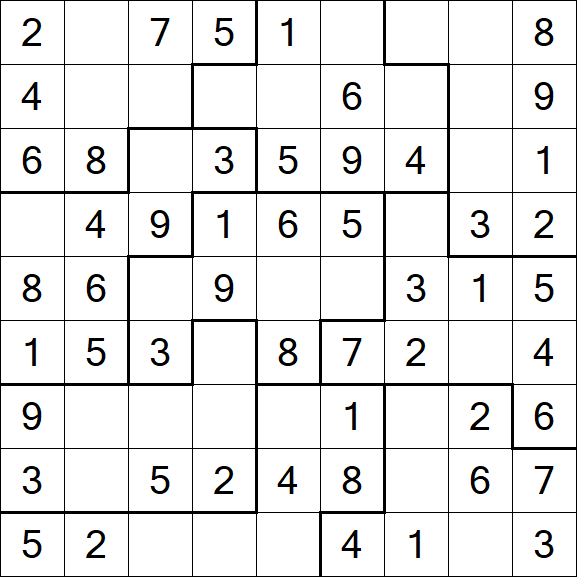 Jigsaw Sudoku - Fácil