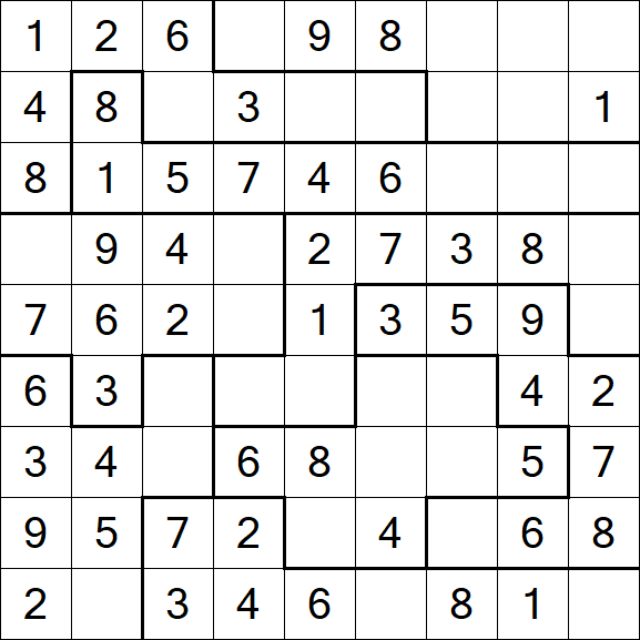Jigsaw Sudoku - Fácil
