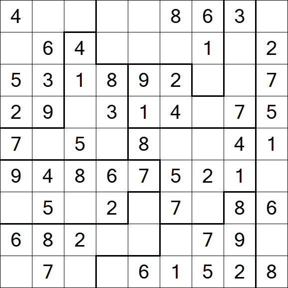 Jigsaw Sudoku - Fácil