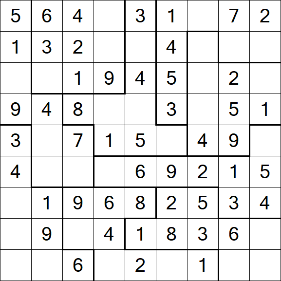 Jigsaw Sudoku - Fácil