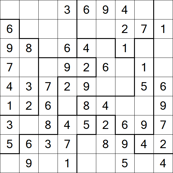 Jigsaw Sudoku - Fácil