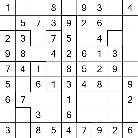 Jigsaw Sudoku - Fácil