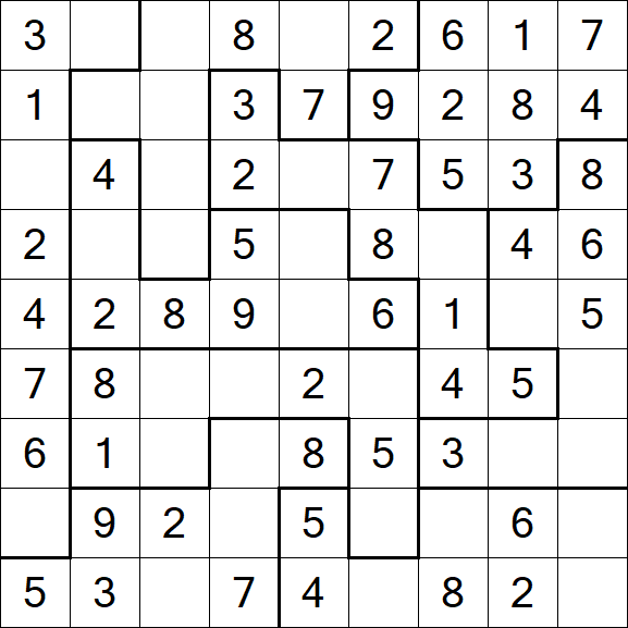 Jigsaw Sudoku - Fácil