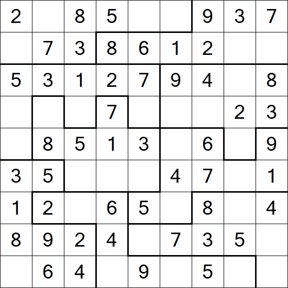 Jigsaw Sudoku - Fácil