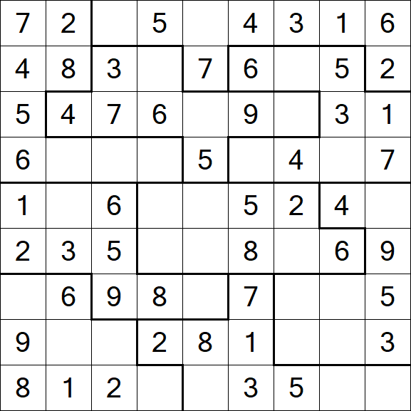 Jigsaw Sudoku - Fácil