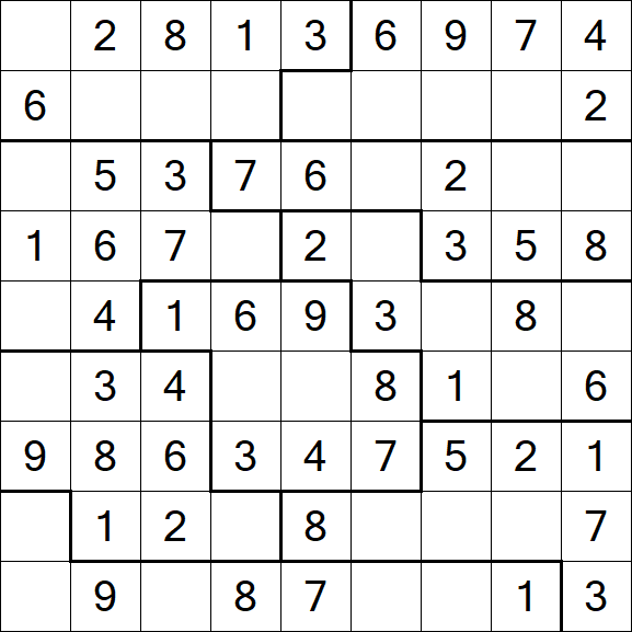 Jigsaw Sudoku - Fácil