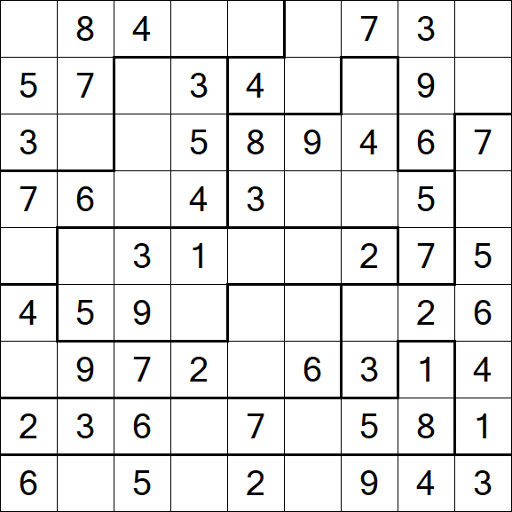 Jigsaw Sudoku - Fácil