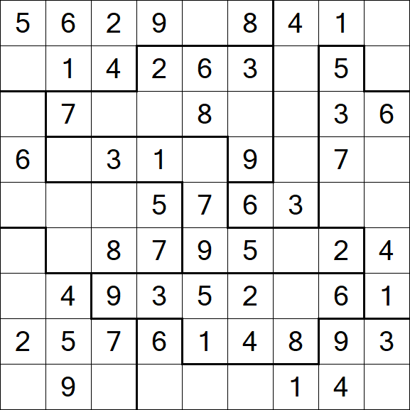 Jigsaw Sudoku - Fácil