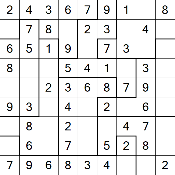 Jigsaw Sudoku - Fácil