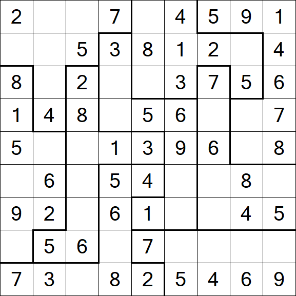 Jigsaw Sudoku - Fácil