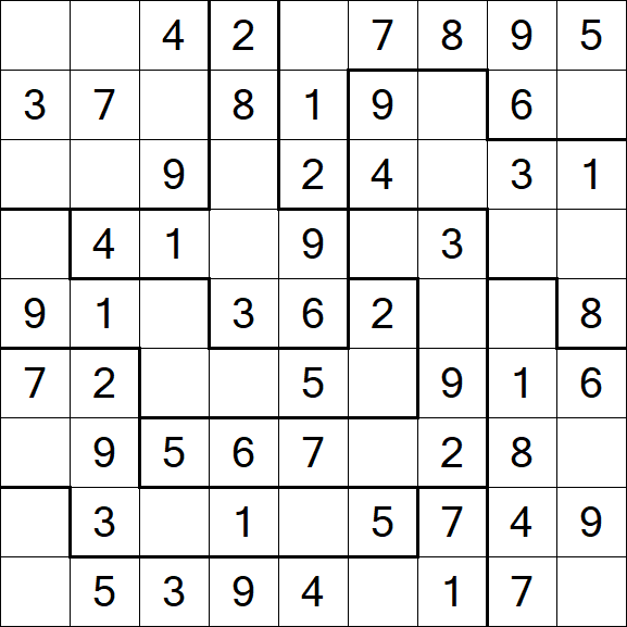 Jigsaw Sudoku - Fácil