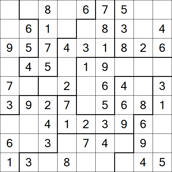 Jigsaw Sudoku - Fácil