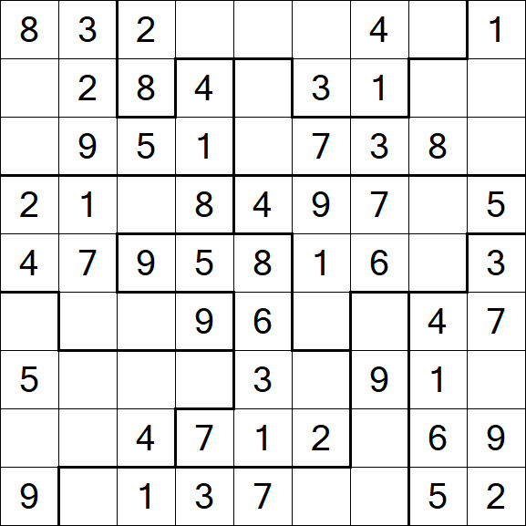 Jigsaw Sudoku - Fácil