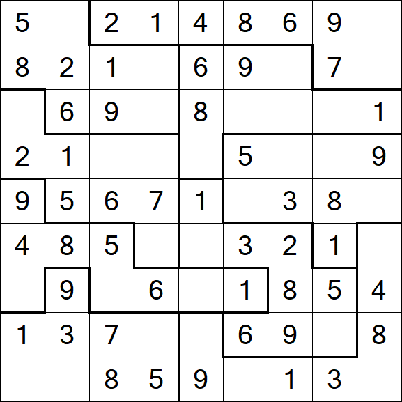 Jigsaw Sudoku - Fácil