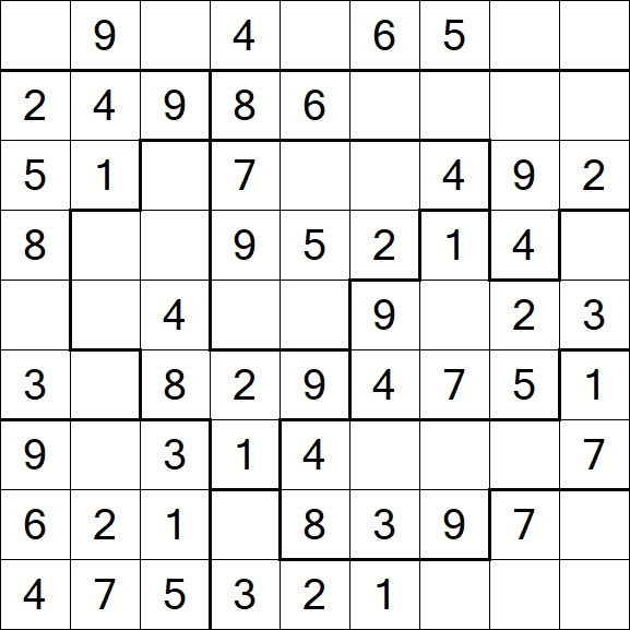 Jigsaw Sudoku - Fácil