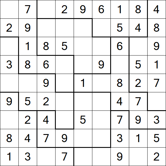 Jigsaw Sudoku - Fácil