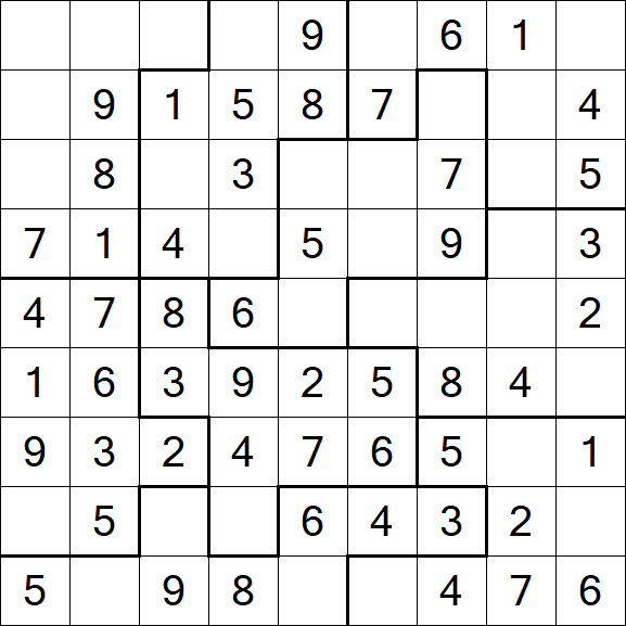 Jigsaw Sudoku - Easy