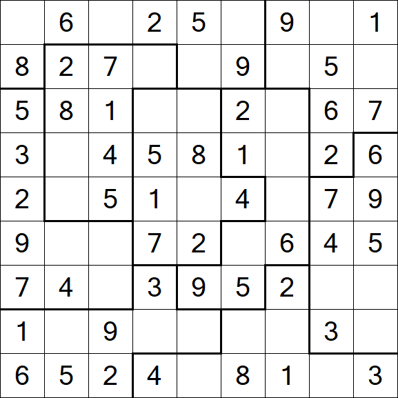 Jigsaw Sudoku - Fácil