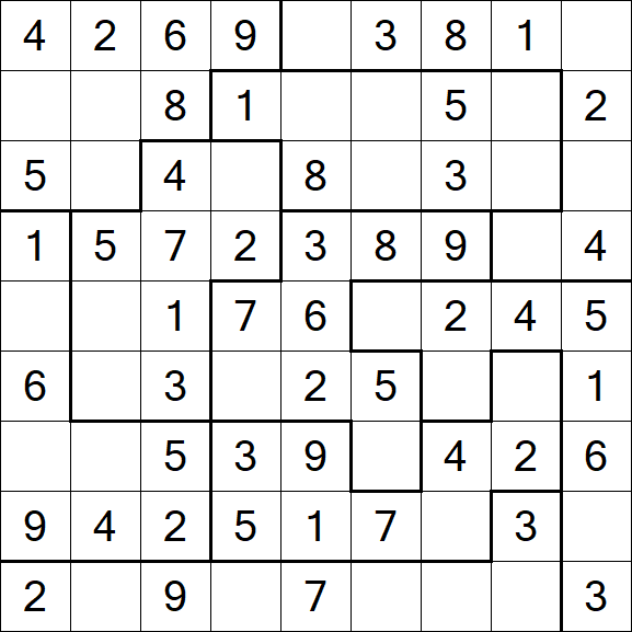 Jigsaw Sudoku - Simple