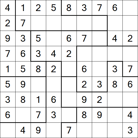 Jigsaw Sudoku - Easy