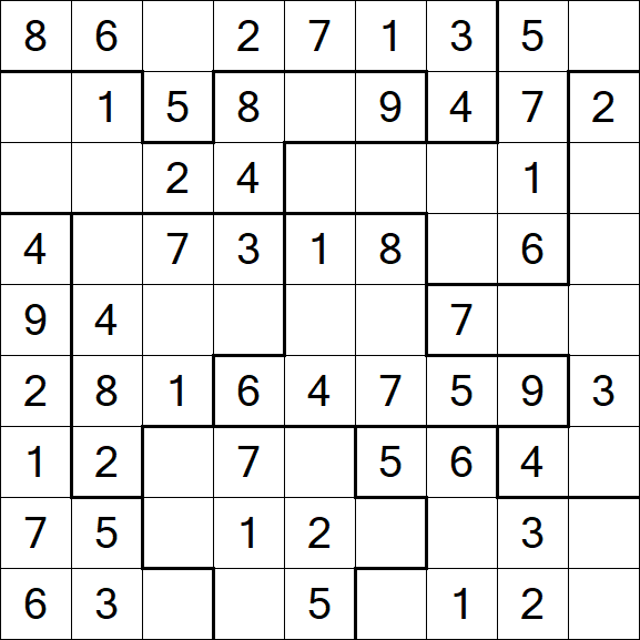 Jigsaw Sudoku - Simple