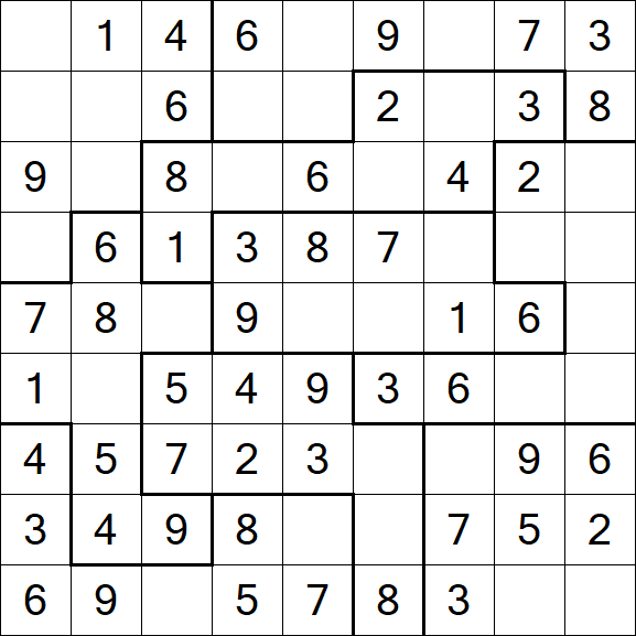 Jigsaw Sudoku - Simple