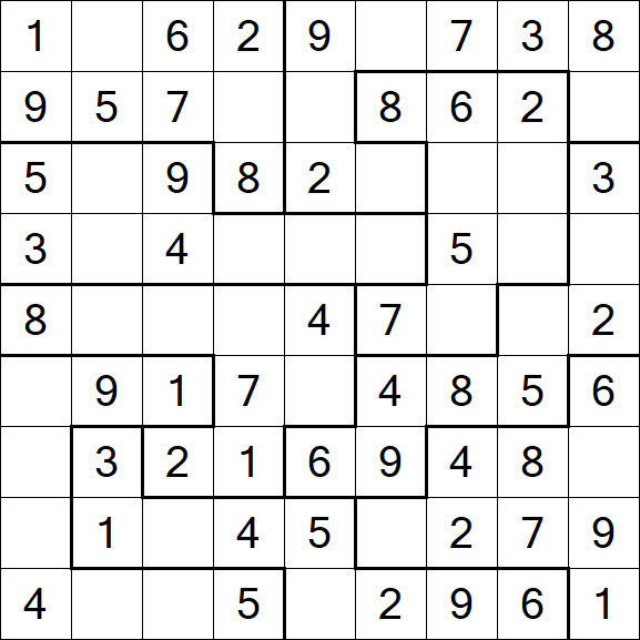 Jigsaw Sudoku - Easy